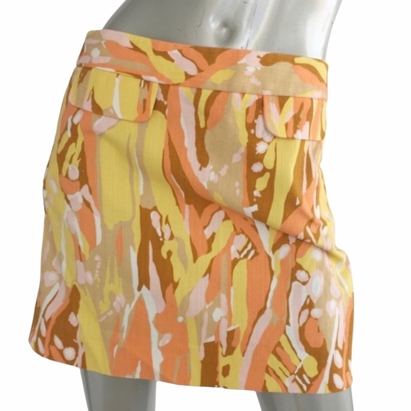 J. Crew Limoncello mini skirt yellow orange size 2 NWOT - Picture 7 of 8